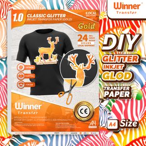 WinnerTransfer A4 100Sheets Printable Heat Transfer Paper for T