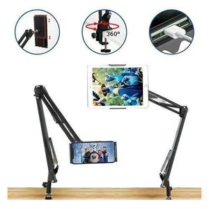 Clamping tablet phone holder stand