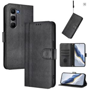 Infinix Hot 60i Case Flip Wallet Book Leather Magnetic Stand Case with Card Slots & All-Round Protection Phone Case/ cover