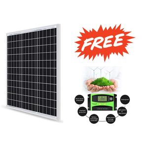 Solarmax 60 W Solar Panel All Weather Solar Panel + Free 10A Solar Charge Controller 