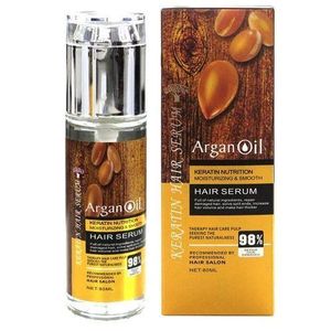 Argan Oil Keratin Hair Serum - For Heat Protection, Repair & Shine, 80ml