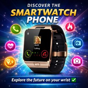 SmartFit™ Smartwatch Phone - Bluetooth, SIM, Camera & Fitness Tracker - Smart Sports Watches for Men / Ladies