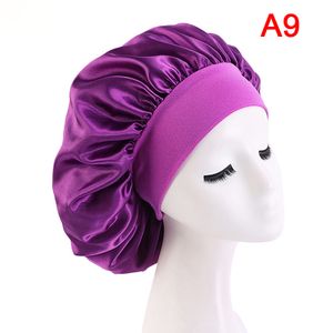 Bonnet Satin Cheveux Nuit Satin Night Hair Cap Women's Solid