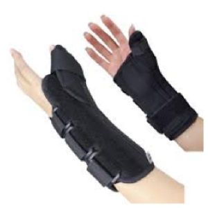 Black Foam Wrist Splint With Thumb- right hand