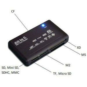 High Speed All in 1 Memory Card Reader / Writer for SD/SDHC, Micro SD, CF, XD, Mini SD, T-Flash, MMC, RS-MMC, MS/MS Pro, MS Duo Cards, MS PRO DUO, M2 