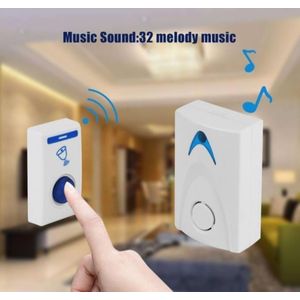 Wireless Chime Doorbell – Battery & AC Powered with 36 Tune Songs