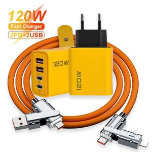 120W Fast Type C Wall Charger + 4 In1 Ultra Fast Data