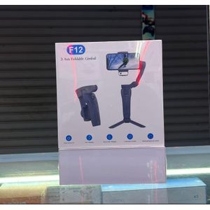 F12Plus 3-Axis Foldable Gimbal Stabilizer – Fold-Flat Design, 5-Hour Battery, Smartphone Video Stabilizer with Object/Face Tracking & Tripod Mode