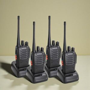 Baofeng BF-888S Portable Plug And Play 2-Way Communication Walkie Talkie Radio Calls- 4 Pieces