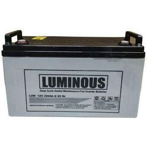 Luminous 200Ah (20Hr) 12V Solar Battery – Heavy Duty Dry Cell
