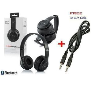 P47 Bass-heavy Headphones // Bluetooth Headphone Wireless + AUX Cable