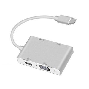USB Type-C USB C to DVI HDMI VGA Display Adapter 4K*2K HD UltraHD Plus USB3.0 OTG for Apple iphone 15 16 pro max 