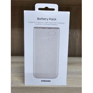 Samsung Galaxy S21 Ultra 10000mAh Power Bank, 25W PD Fast Charging, Dual Output, Quick Charge, Beige BATTERY PACK WITH USB C CABLE