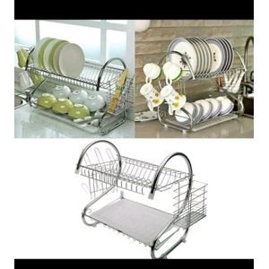 2layers stainless steel dish rack