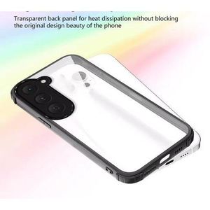 Tecno Spark 40 Pro Plus (+) Transparent, Clear And Colorless With Black Edges Unique And Stylish Heavy Duty Protection Comfortable Grip Phone Case/ Cover