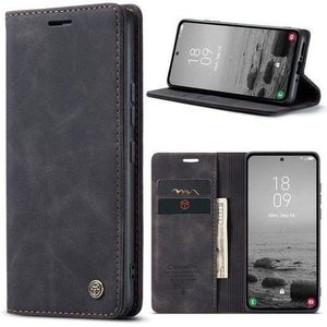 Caseme Galaxy A54 Wallet Case,Soft PU Leather Flip Case Magnetic Stand Flip Protective Cover Leather Case with ID & Credit Card Slots Holder Case for Samsung Galaxy A54 (Black)