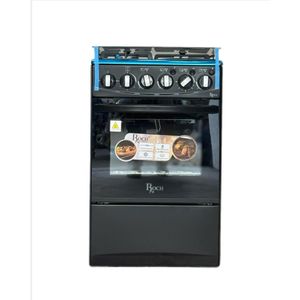 Roch RGC-60G1HO-G 60 X 60cm 3 Gas Burners + 1 Hotplate Cooker - Black (1YR WRTY)