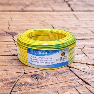 Evin Yellow Green 2.5mm Single Core Cost-Effective Stable Performance Indoor Electrical Wiring Cable