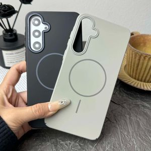 Samsung S24 Plus Thin Matte Magnetic Case - MagSafe Slim Black Cover