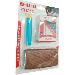 KKYJIA Office Stationery Chalk & Eraser 50g