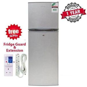 VOLSMART VL-BCD138, 138 Liters Double Door Fridge,Silver+Free Gifts (1YR WRTY)