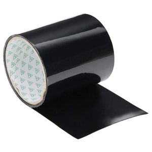 2 pieces Waterproof Flexible Tape Super Strong Adhesive Patch Sealing Leakage Repairing Supplies Black for Water Pipes Faucet PE Pipe Plastic Basin