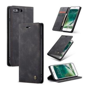 Caseme Phone Case For Wallet Black Suede Leather Flip Case For iPhone 7 Plus