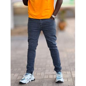 Dark grey slim fit plain jeans