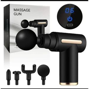 5 In 1 Portable Gun Massage – Deep Tissue Muscle Relaxer With Interchangeable Heads For Full Body Relief