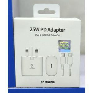Samsung 25W PD Adapter  USB c to c  cable (3A) white 