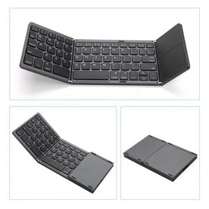 Tri-Fold Bluetooth Keyboard with Touchpad - Black
