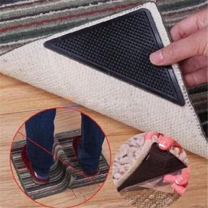 8 Pack Rug Grippers, Reusable Triangle Double Sided Adhesive Anti-Skid Non  Slip Anti Curling Rug Pad Carpet Tape For Kitchen Bathroom(Black)