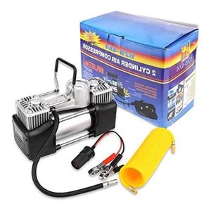 Portable 12V 150PSI Double Cylinder Air Pump Compressor Car Auto Tire Inflator Portable Heavy Duty MULTIFUNCTIONAL 