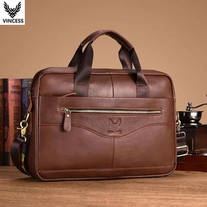 Premium Leather Briefcase Laptop Shoulder Bag