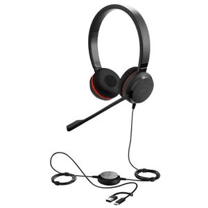 Jabra E-volve 30 II USB-C Wired Stereo Headset – Noise-Canceling Mic, Microsoft Teams Certified, USB-C with USB-A Adapter, Model 5399-823-369