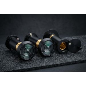 Door Viewer. Black 16mm, 220° Wide Angle Security Peephole with Privacy Cover.Adjustable One-Way Spy Hole.