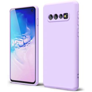 Soft Silicone Slim Fit Cover Anti-Scratch Shockproof Case for Samsung Galaxy S10 Plus - Purple