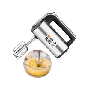 RAF Quality 5 Speed Electric Hand Held Mixer,Whisk, and Dough Hook Attachments, Turbo Boost- Metallic