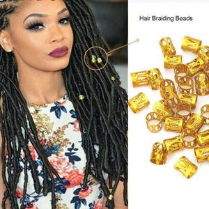 100PCS Hair Braid Beads Antique Dreads Decoration Pendants Clear African Hair  Bead Large Hole Hair Beads