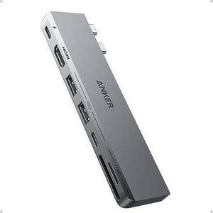 Anker  USB C Hub for MacBook, 7-in-2 mac Dock with 4K@60Hz HDMI, Compatible with Thunderbolt 4, 1 Type C and 2 USB A Data Ports for MacBookPro 13 Inch, MacBookAir M4/M5, and More (Not Work with Neo)