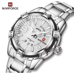 NAVIFORCE NF9117 Gents Watch with Day and Date Display and Stainless Steel Finish