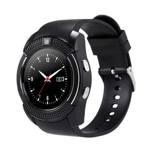Smart2030 Anti-Lost Black V8 Smartwatch With SIM & TF Card Support And Smart Call Features For Fitness Enthusiasts