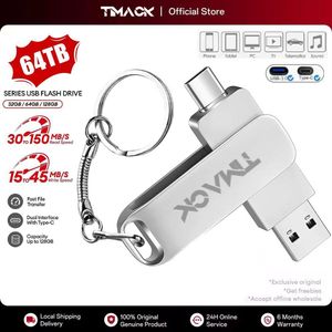 64GB USB PenDrive High Speed Type C Flash Drive Metal Pendrive Portable Memoria USB Stick For Xiaomi Phone