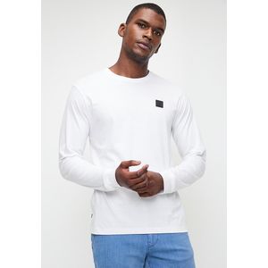 Polo Mens Essential Crew Neck Long sleeve Tee - White