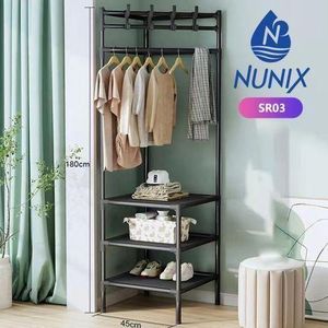 Nunix Multipurpose shoerack with cloth hanger organizer