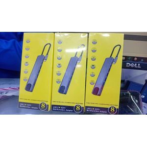 USB C to 8 Port Hub Multifunction Adapter 