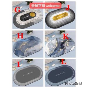 Antislip absorbent mat rubber bottom