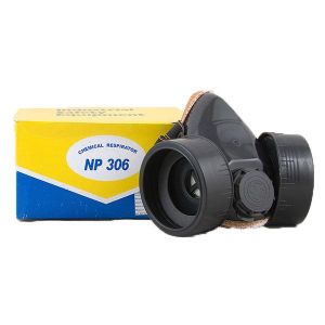 Black, Twin Chemical Respirator, W/Out Cartridge, In Poly Bag