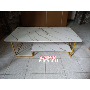 Executive White Marble Coffee Table – Modern Minimalist Center Table for Living Room