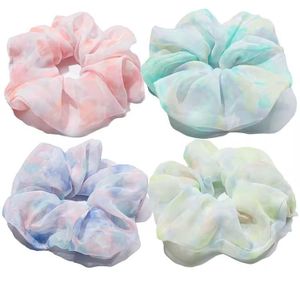 Tie-Dye Pastel Organza Scrunchies Set (4PCS)
